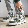 Trend di scarpe casual per uomo pane intrecciato allacciato sneaker maschi man patchwork strade hip hop grosso sport da uomo