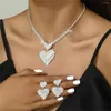 Ketting oorbellen set Europa en de Verenigde Staten Fashion Love Wedding Party Valentijnsdag Gift Sieraden Accessories