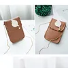 Bag Mini Cell Phone Shoulder Pocket Pouch Case Chain Strap Cute Pearl Leaf Decoration Lady Messenger Universal Pu Leather