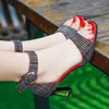 Women Sneakers 2023 Summer Block Heel Fashion Sandals High Heels Student Roma Sandal 240328