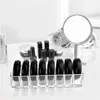 2024 Maquiagem acrílica Compact Powder Holder Bush Shoeshadow Lipstick Organizer 8 slots maquiagem de maquiagem estojo de armazenamento - para maquiagem acrílica