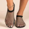 Scarpe casual Donne Flats Crystal Luxury Cool Boots Sandals Summer Designer Mesh Walking Felers Plus Taglia 43