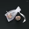 Present Wrap 50st Jewelry Bag Wedding Organza Packaging Display Pouches Christmas/Birthday 7x9/9x12cm