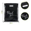 Gift Wrap Thank You Packaging Bags For Small Business 38cm Plastic Bag With Handle Christmas Birthday Wedding Package 10Pieces