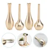 Vasen 4 PCs Mini Terrarium kleine Vase -Dekoration kompakte Kupferblume Schöne Metallkreativschmuck Gold Gold