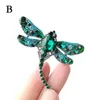 Broches Dragonfly Retro Classic Rhinestone Mini Insets Pins for Women Party Birthday Wedding Clothing Acessórios A1p8