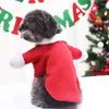 Abbigliamento per cani Big Cat Babbo Natale vestiti per animali domestici Autunno e Vale invernale Funny Two Feaken Trasformazione dei capelli dorati