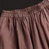 Calça feminina johnature feminino vintage ramie harém cintura elástica 2024 primavera solta coloração sólida calça casual longa