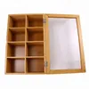 Storage Bottles Tea Box With Lid Multifunctional Small Wooden Jewelry Case Bag Holder For Drawer Home Desktop Kitchen Decoration