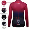 X-Tiger Cycling Jerseys Lady Winter Thermal Cycl Jersey Long Sleeve Keep Warm Gradient Series Bicycle Shirts 240328