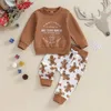 Kleidung Sets Kleinkind geborener Baby Jungen Weihnachtsoutfits Sweatshirt Lebkuchen Mann Hosen Set Säuglings Weihnachten Kleidung