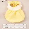 Vestido de vestuário para cães, vestido de abóbora de sorvete fofo roupas de gato de verão para cães pequenos