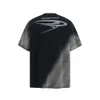 アメリカンハイストリートグラディエントカラーメンズサマーのニッチトレンディブランド爆発ストリートルーズヒップホップハーフスリーブトップのための短袖のTシャツ