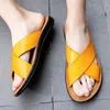 Tofflor Summer Men's Comfy Outdoor Beach Classic Slip On Breattable inomhus icke-halkarna Design Casual Sandals