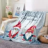 Dekens Santa Claus rode bomen Gelukkige jaar trouwen Kerst Snows Soft Warm Polyester Throw Flanel Deken voor Couch Bed Travel Cover