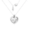 Chains Floating Locket Necklace With 3pcs Petite Pack Charm 925 Sterling Silver Jewelry Chain Necklaces Pendants For Women Collares