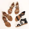 Stylish Sandals Women Versatile Fairy Roman Spets Flat Bottom Bohemian Beach Shoes Sandles Heels Flip Flop 240228