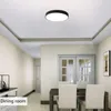 Les plafonniers LED Flush Mount Light 12 pouces LAMPE MODERNE LAMPE Round Coulanges pour le bureau de la salle à manger noir