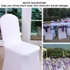 Couvre-chaise 3/6 / 8pcs Tissu de couverture El Mariage Banquet blanc Dining Lycra Polyester Spandex Outdoor