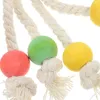 Autres fournitures d'oiseaux décorer le perroquet takraw balle jouet parakeet toys coton corde perroots mâter suspendre la suspension