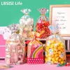 Wrap Prezent Lbsisi Life-Cookie Please for Popcorn Candy Chocolate Pieczenie Opakowanie Pakowanie Ślubne Przyjęcie urodzinowe 50pcs