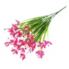 Flores decorativas Ramo de flor artificial Orquídea elegante para decoração de festa de casamento em casa 7 Forks Faux Indoor