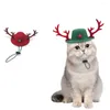 Dog Apparel Christmas Deer Antlers Hat Pet Cute Cat Headdress Ornament Dress Kitten Puppy