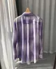 Blouses des femmes 2024 Gente Gradient Lilac Sable Sand Wasted Silk Silk Lone Long Mandes Shirt