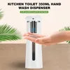 Liquid Soap Dispenser Hand Wash Induction Infrared Gel Dispensing Machine Non-Contact IPX6 Waterproof Office Household Supplies White
