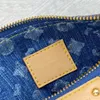 Designer Tote handbag Mini size Denim Blue Canvas Bag small size Top Handle Bag Lady Tote Luxury New Fashion women Crossbody Zipper Shouler Purses