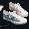 Fitness Shoes 2024 Sneakers Women Autumn Canvas para estudantes femininas Casual Up Girl Girl White Blue Shoe Stylish All Match