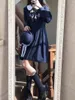 Work Dresses Jk Uniform Suit College Style Student Long-Sleeved Doll Collar Slim Bow Pleated Dress Small Plaid Blazer Autumn Jacket Sets