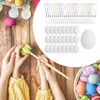 Décoration de fête 25pcs oeufs de Pâques blancs 4x6cm pour le bureau à domicile favorise les fournitures d'activité