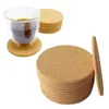 Masa paspasları 50/100pcs fincan Mat Doğal Cork Coasters Mutfak Aksesuarları İçin Placemats Yuvarlak Kahve Çay Masaüstü Dekorasyon