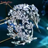 Hair Clips YouLaPan Crystal Flowers Headband For Bridal Handmade Rhinestone Wedding Accessories Woman Party Jewelry Decoration HP617