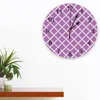 Zegary ścienne Purple Marokańska Geometria 3D Zegar nowoczesny design salon dekoracja kuchni