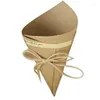 Geschenkafwikkel Papier Kegel Vintage Kraft Wrapping Creative Bouquet DIY Handgemaakte bloemverpakking 100 pk/lot