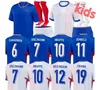 Kinderen Franse voetbal jersey kit Benzema mbappe 24 25 Griezmann Pogba Kante Children Football Shirt Shorts en Socks Dembele Varane Giroud