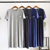 家庭用服睡眠ナイトガウンメンズバスシンドレスワンピースモーダルナイトウェアショートナイトドレススリーブ春の夏の男性