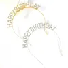 Populaire prachtige Rhinestone Birthday Party Hoofdtooi Tiaras Happy Birthday Hoofdband Kroon Haar sieraden ornamenten