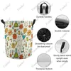 Sac à linge Physique dessin animé motif imprimé panier pliant rangement étanche des vêtements sales sacs