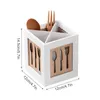 Storage Bottles Cutlery Basket Utensil Holder Layered Beautiful Look Nice Durable Wooden High-quality Wood Sturdy To Use Kitchen Box