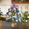 Décorations de Noël mini arbre artificiel avec décoration de lumières petites pour le bureau de la table