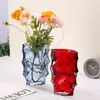 Vasos Irregular e exclusivo formas de vidro Arranjo de flores em casa sala de estar transparente garrafas de mesa decoração de festa