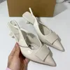 Formal high heeled sandals for woman concise Office Lady Slingbacks Stilettos sexy pointed toes summer Chic ladies mules shoes 240327