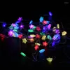 Strings 10 Meters 66 Lights Illusion Five Pointed Star Fairy Tale Light Outdoor Waterproof Decoration Atmosphere Lamp Belt