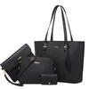 Trendige Frauenbag Vintage Lady Schulterhandtasche 2024 neuer Stil großer Kapazität Stylish Crossbody 4-teiliges Set mit passender Kupplung