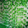 Fleurs décoratives 360pcs / lot plantes artificielles de raisin Garland Greens vignes en plastique rotin suspendus en soie verterie