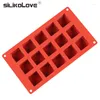 Baking Moulds SILIKOLOVE 15Cavity Silicone Mold Cube Non Stick Dessert Pastry Magic Splice Cake Square Brownie Molds For