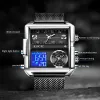 Watches Lige Watch Man Top Brand Square Sport Quartz Analog Wristwatch for Men Waterproof Military Digital Watches Creative Watch